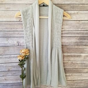 🌾Women's Gray Sleeveless Cardigan Size  M